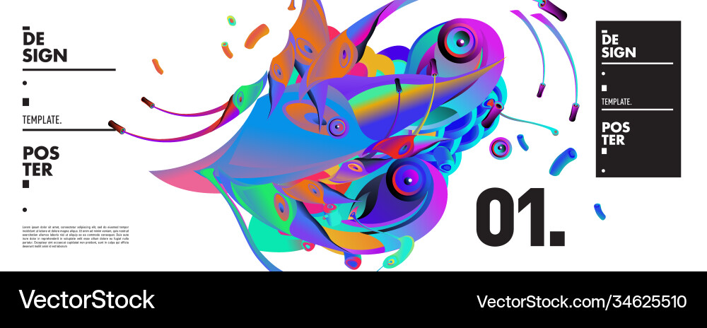 Landing page background template with colorful Vector Image