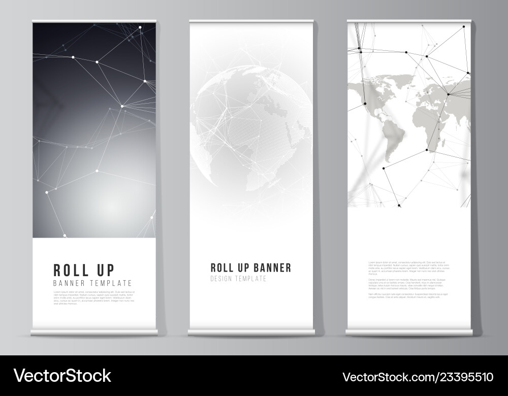 Layout von Roll-up-Banner steht vertikal Layout von Roll-up-Banner steht vertikal vektorbild