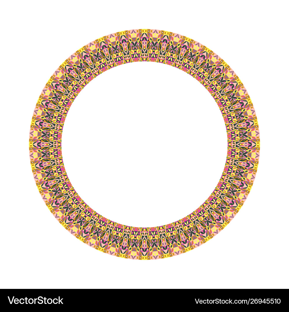 Mosaic circular border - abstract colorful Vector Image