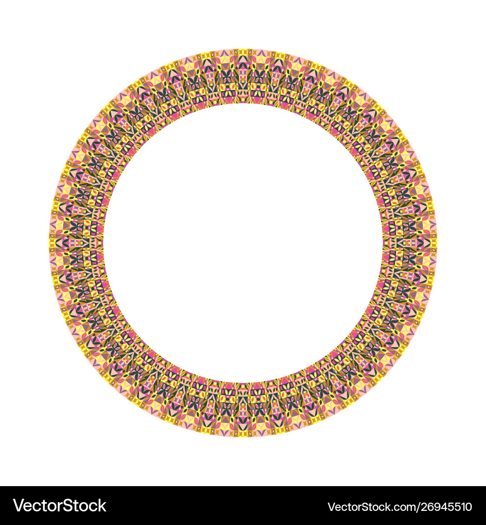 Mosaic circular border - abstract colorful vector image