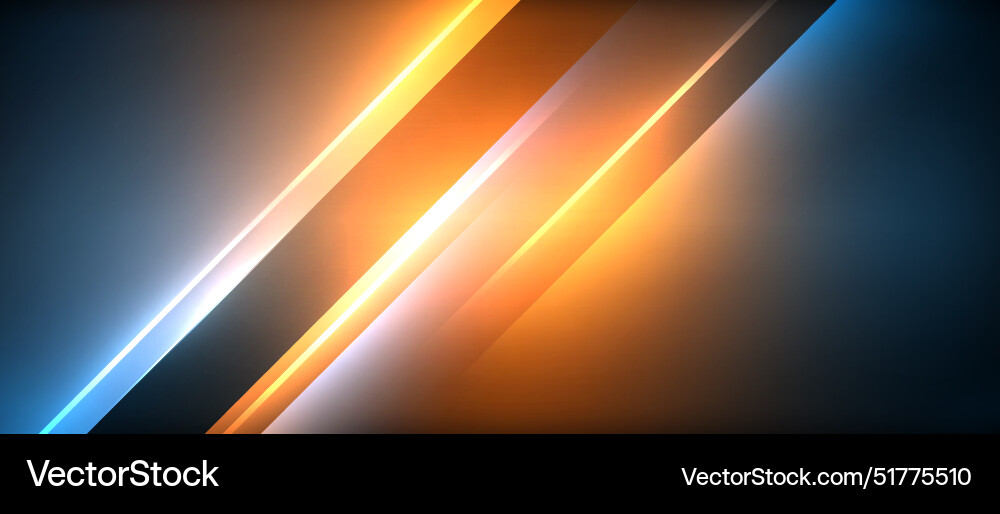 Neon dynamic diagonal light rays background Vector Image
