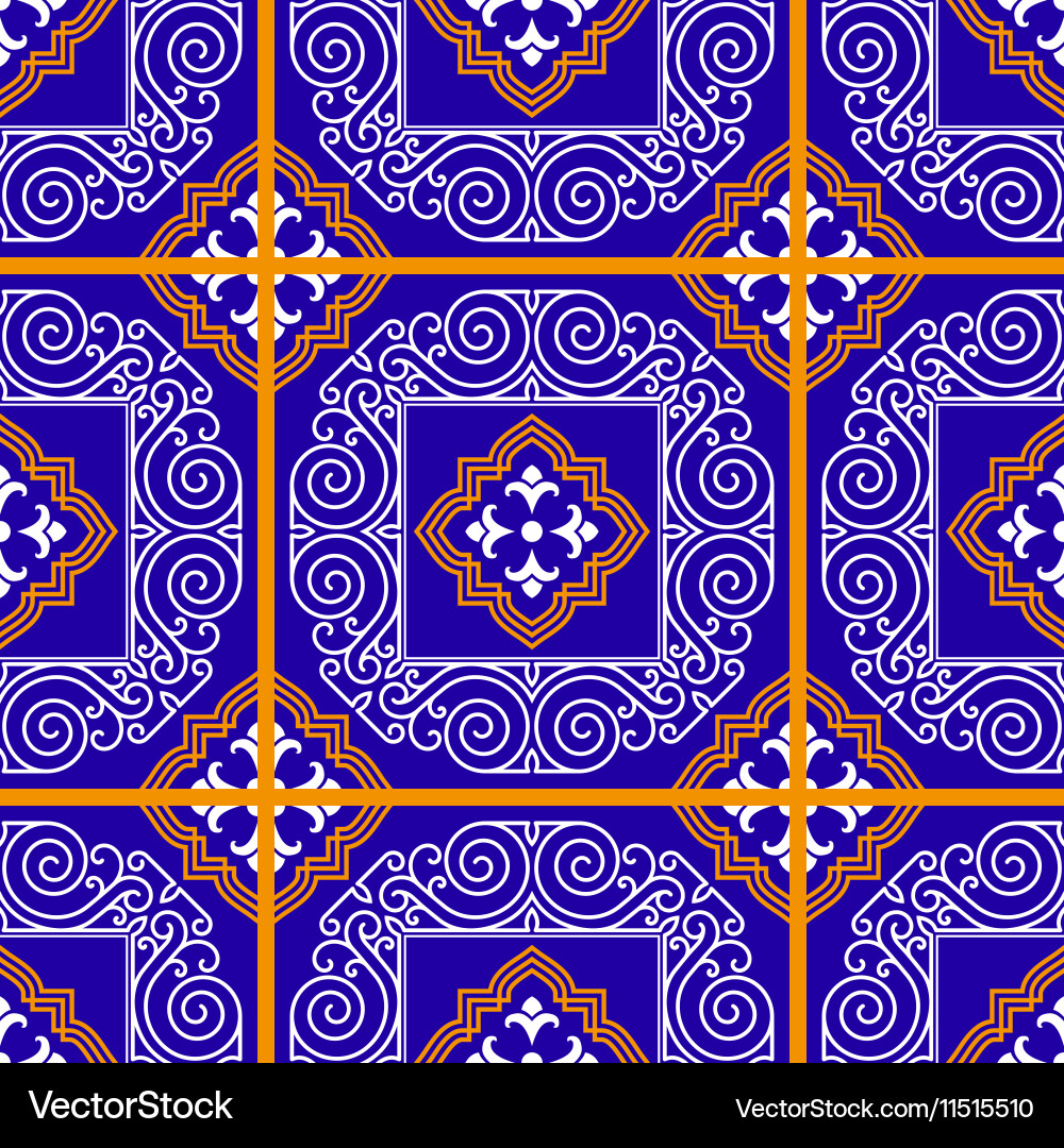 Seamless pattern from tiles vector image