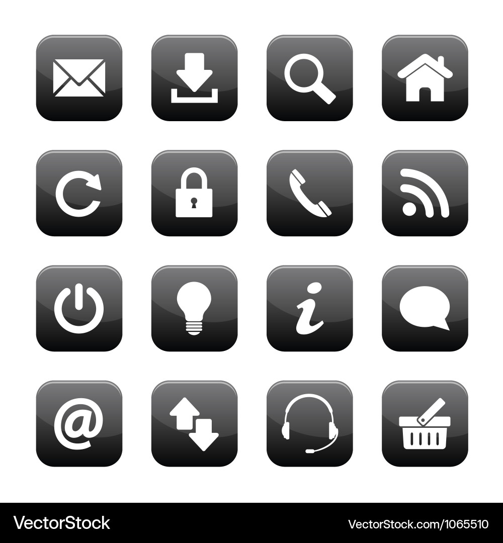 Web Button Icons vector image
