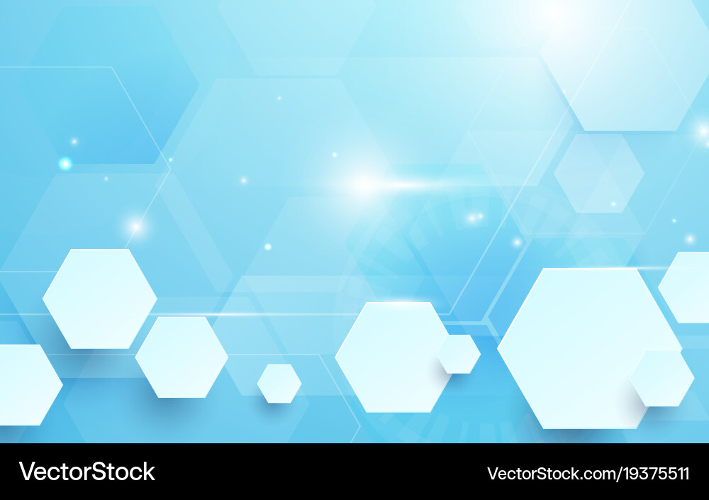 Abstract hexagons technology concept background vector image