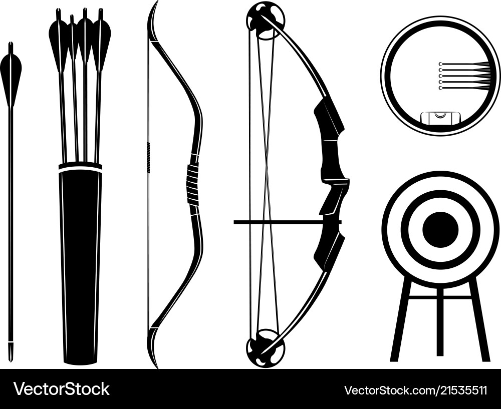 Archery Set Icon Royalty Free Vector Image - VectorStock