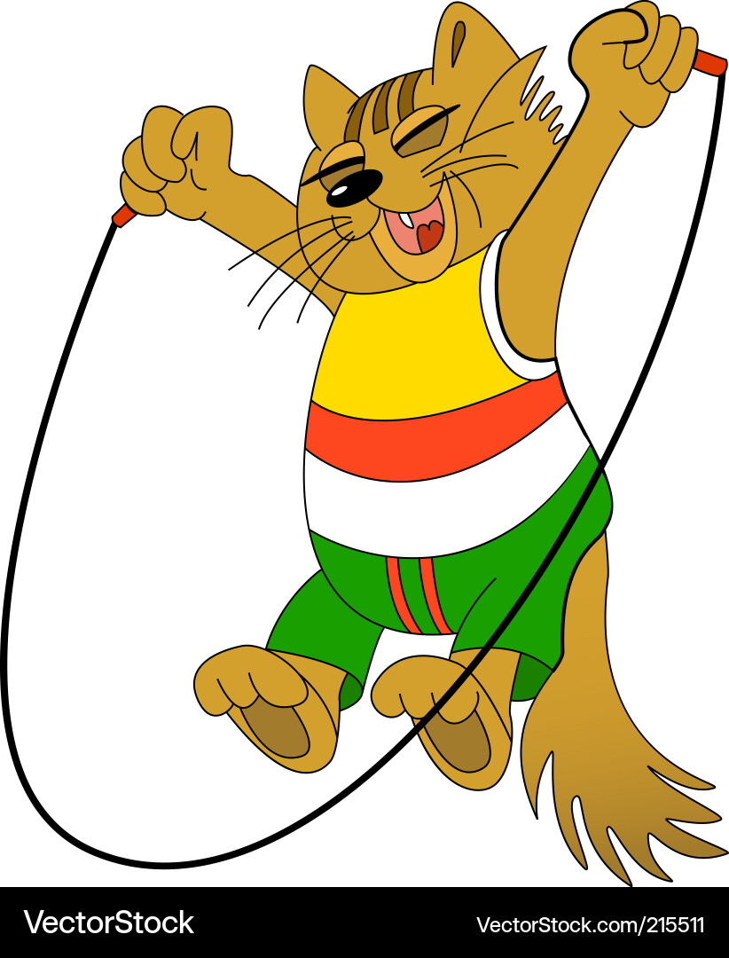 Cat jump vector image