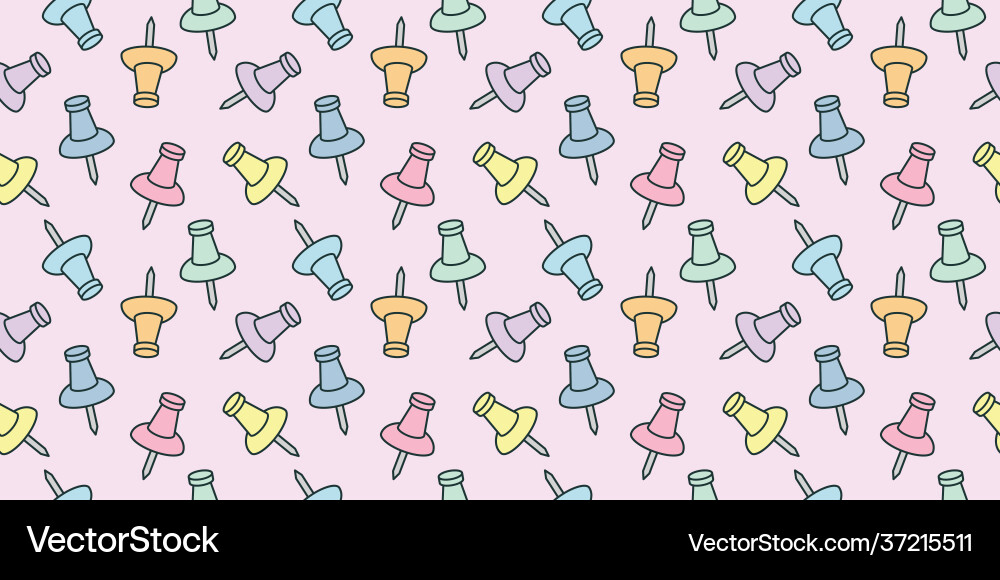 Colorful paper pins seamless repeat pattern Vector Image