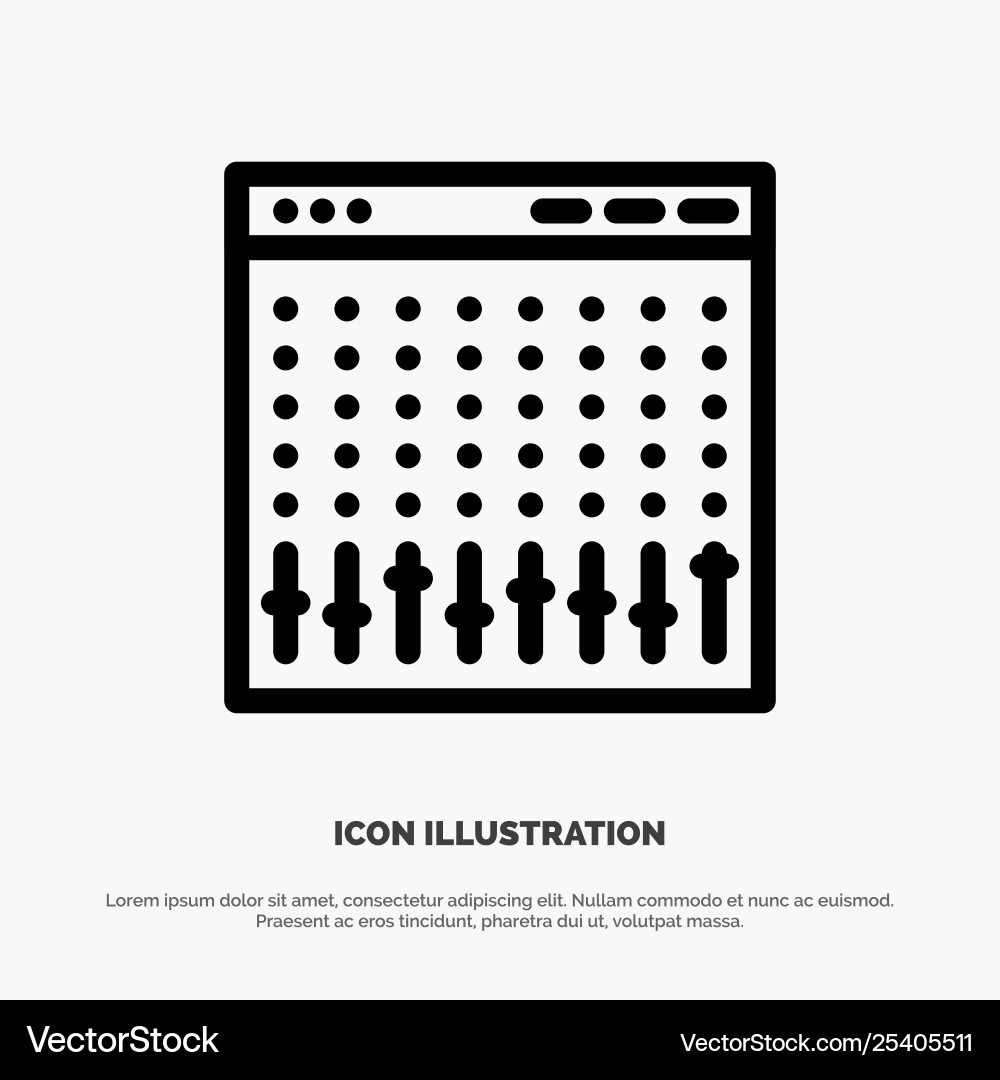 Console control controller hardware mixer line Vector Image