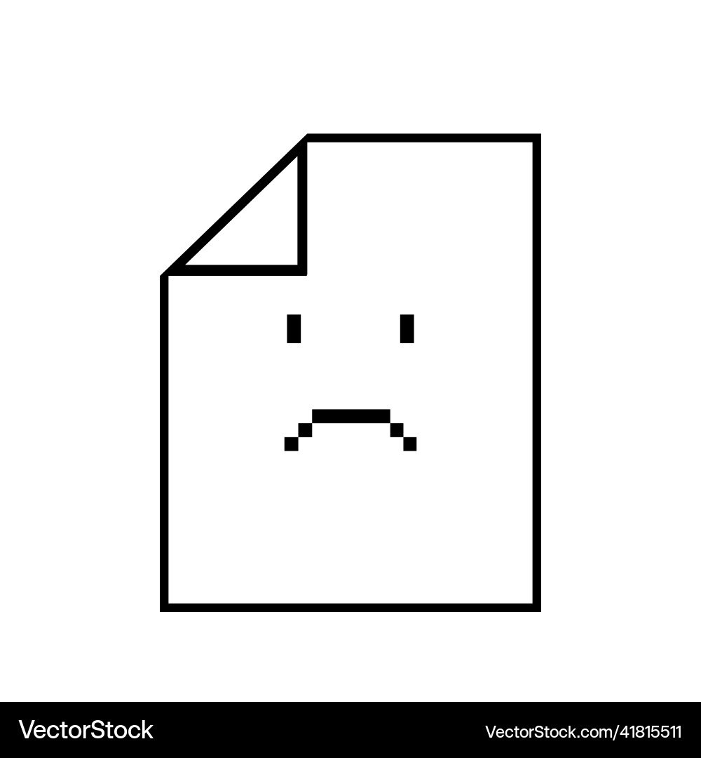 Corrupted file document outline icon linear style Corrupted file document outline icon linear style Vector Image