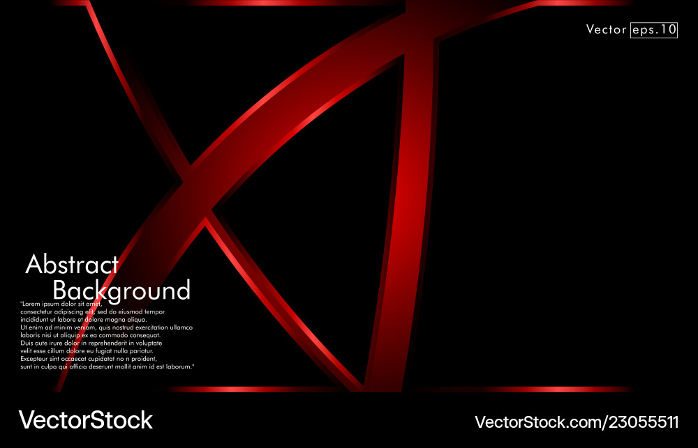 Dynamic Red Ribbon Wave Background Vector Image