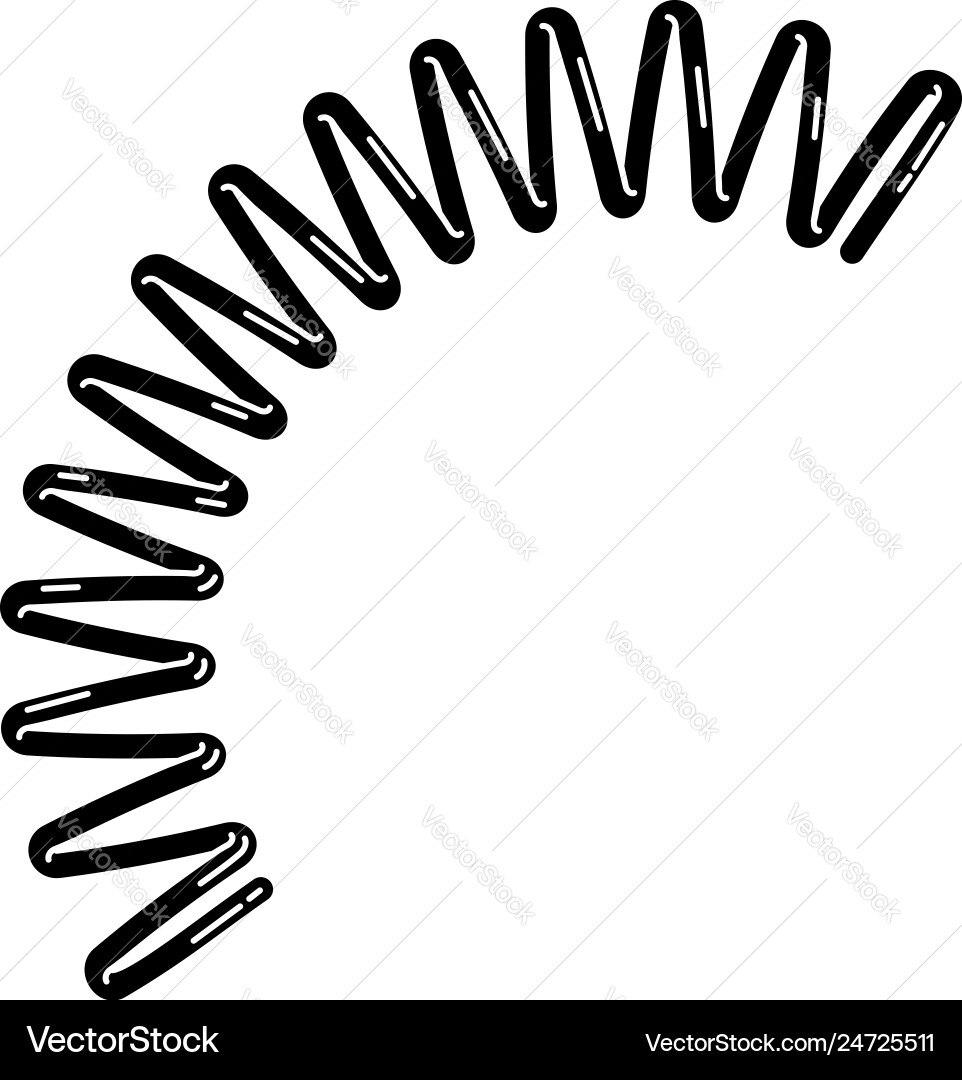Elastic spring icon simple style Elastic spring icon simple style vector image