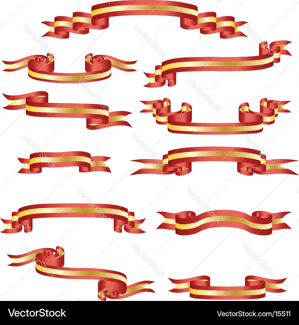 Elegant Ribbon Set Vector Image