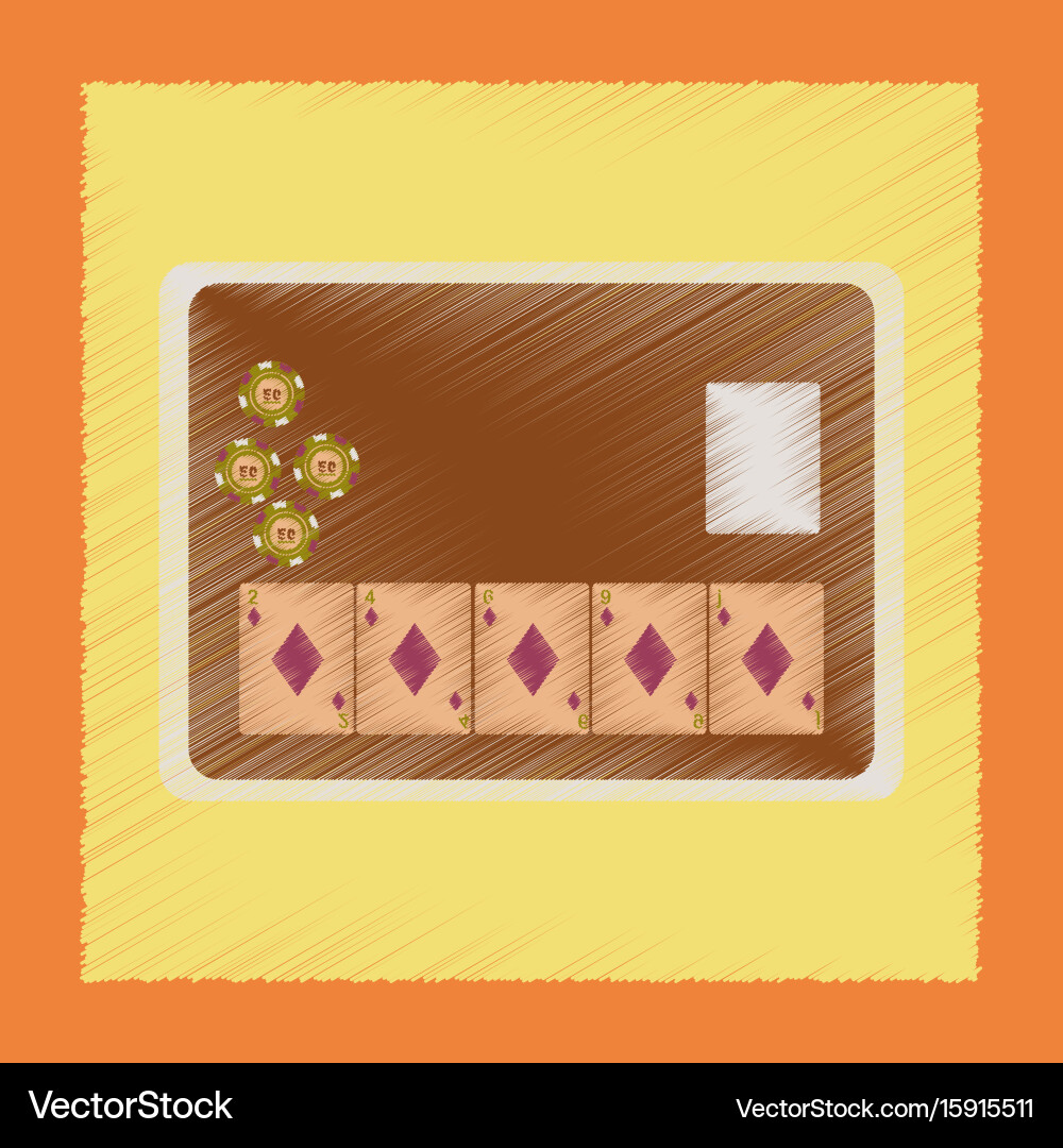 Flat shading style icon board card chip Vector Image