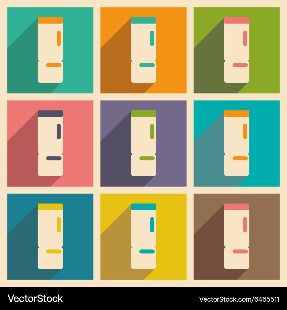 Flat with shadow concept and mobile application Vector Image