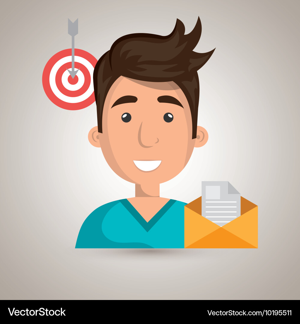 Man message document icon Vector Image