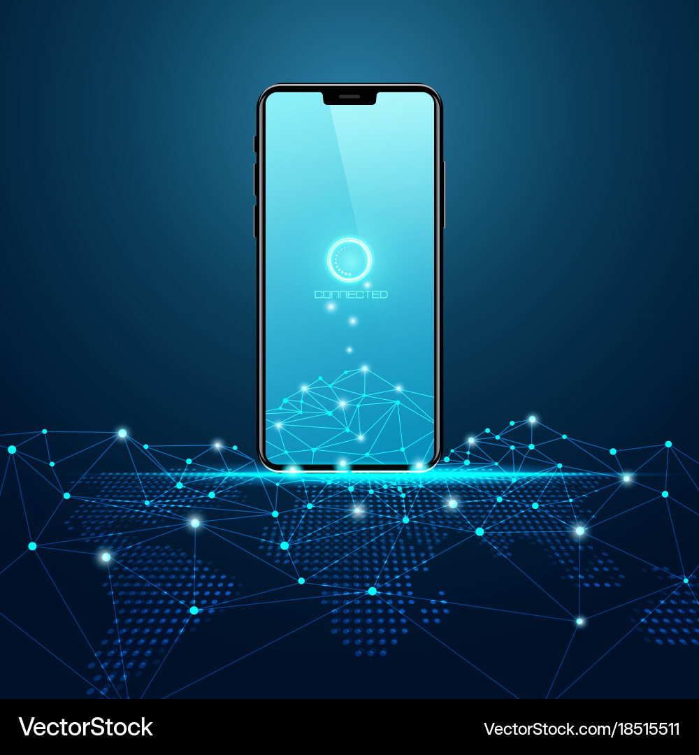 Mobile Technology Connection vector image