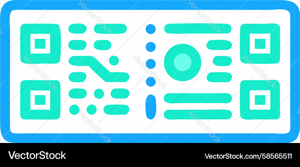 QR Code Data Retrieval Vector Image