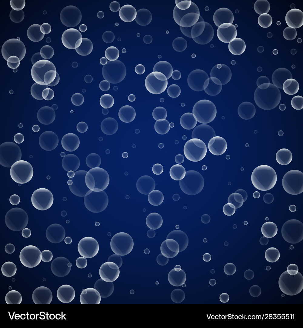 Random soap bubbles abstract background blowing b Vector Image