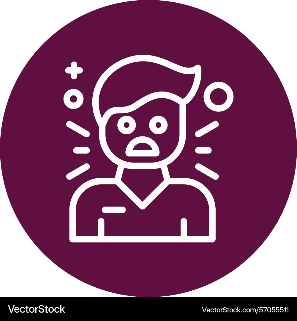 Vexation line circle style icon design Vector Image