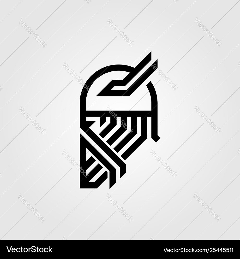 Viking Emblem Logo Vector Image