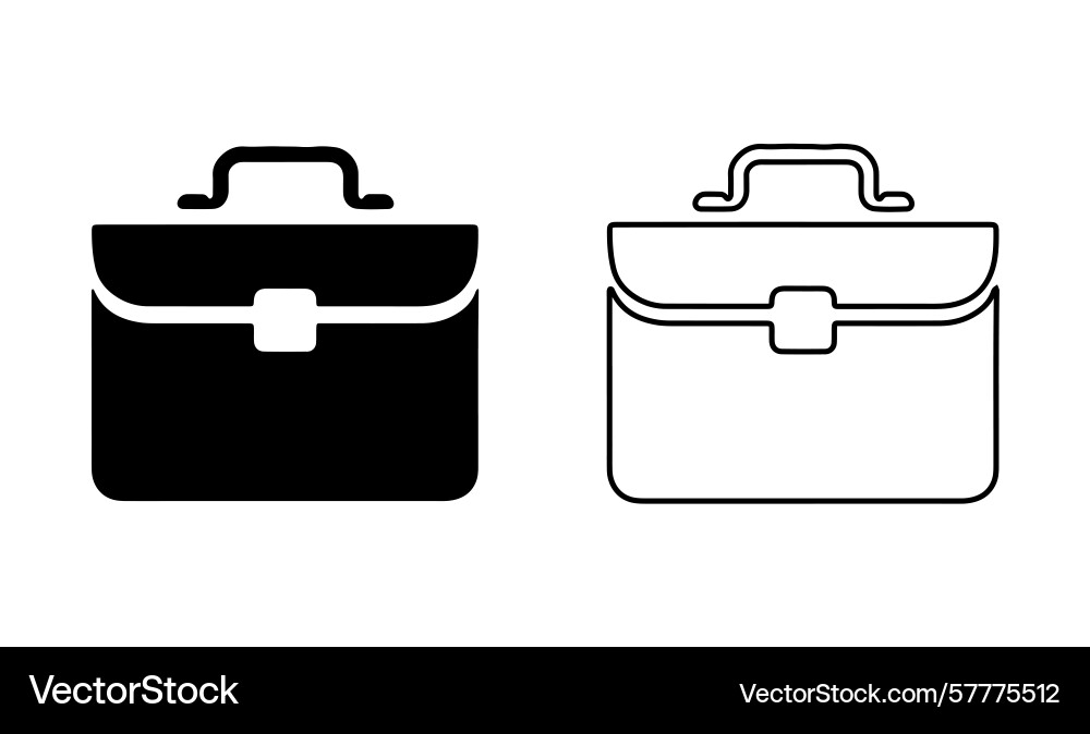 Briefcase icon collection different Briefcase icon collection different Vector Image