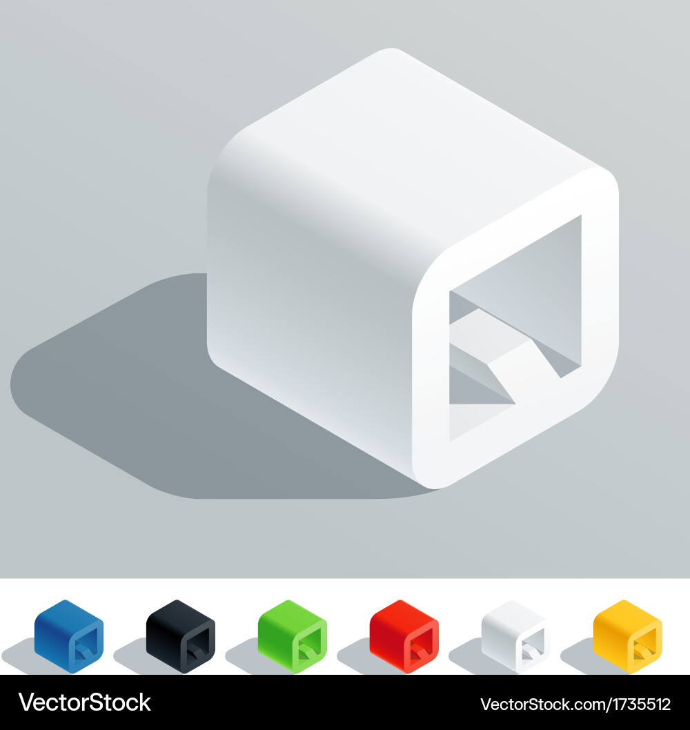 Cube styled monospace characters Vector Image