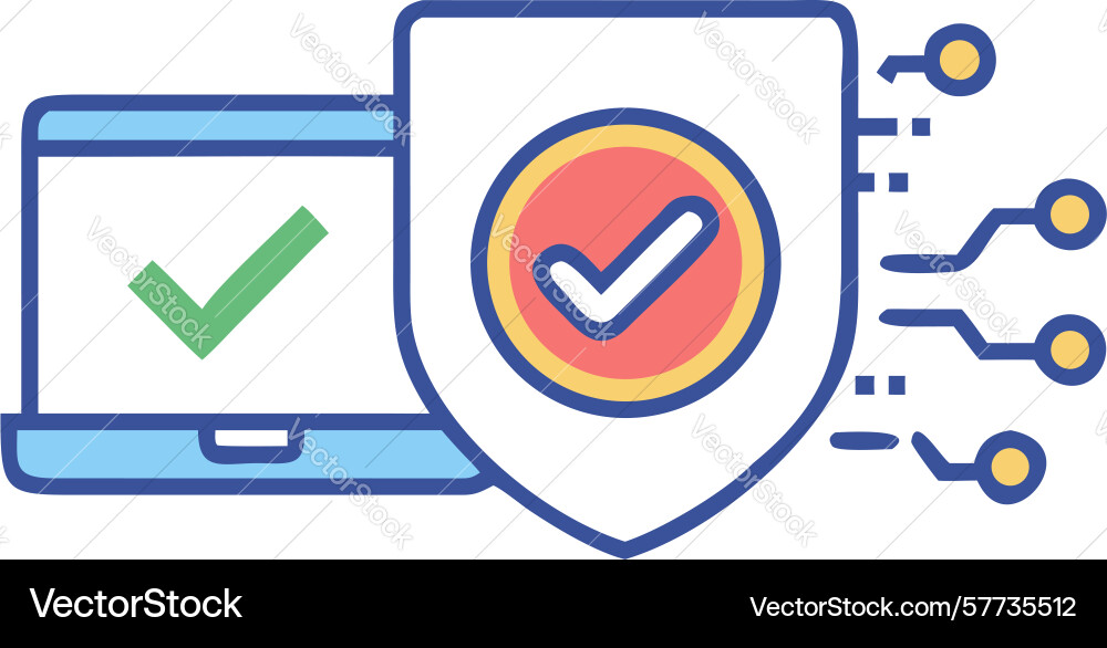 Digital device security check online data Vector Image