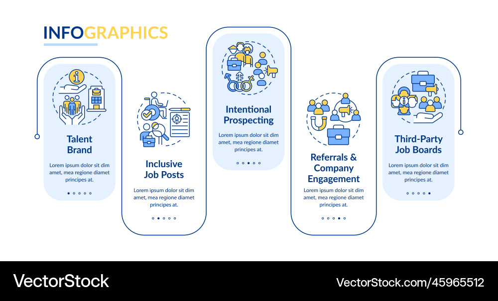 Diversifying pipeline of candidates rectangle Vector Image