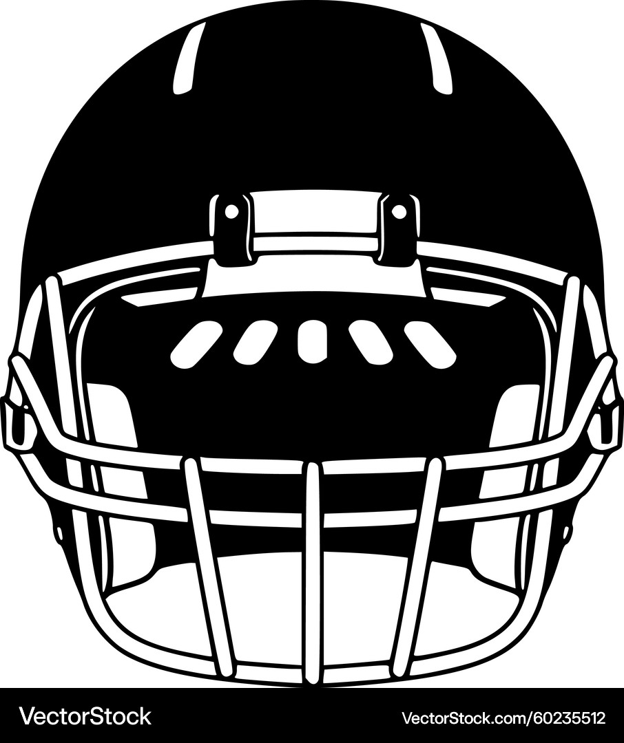 Football Helmet Silhouette – Royalty-Free Vector | VectorStock, image size:906x1080