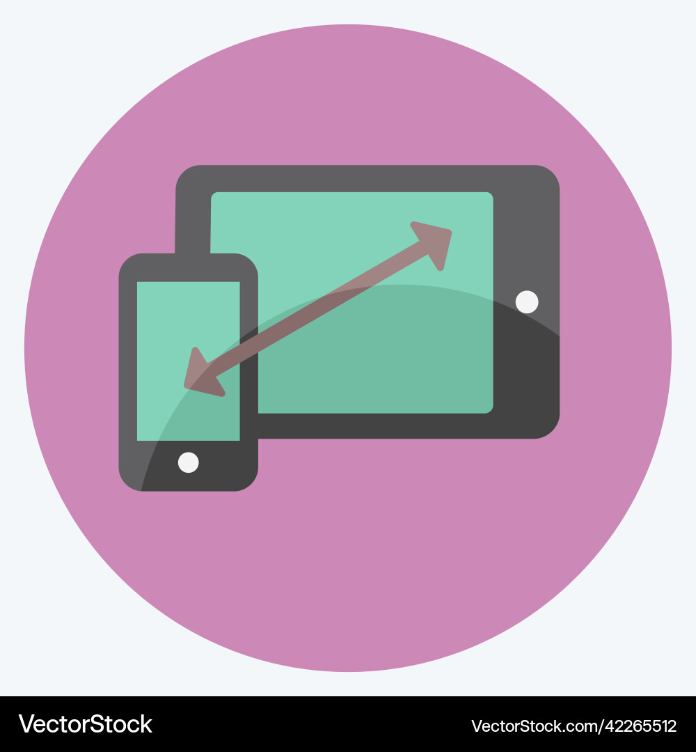 Icon responsiveness suitable for programming Icon responsiveness suitable for programming Vector Image