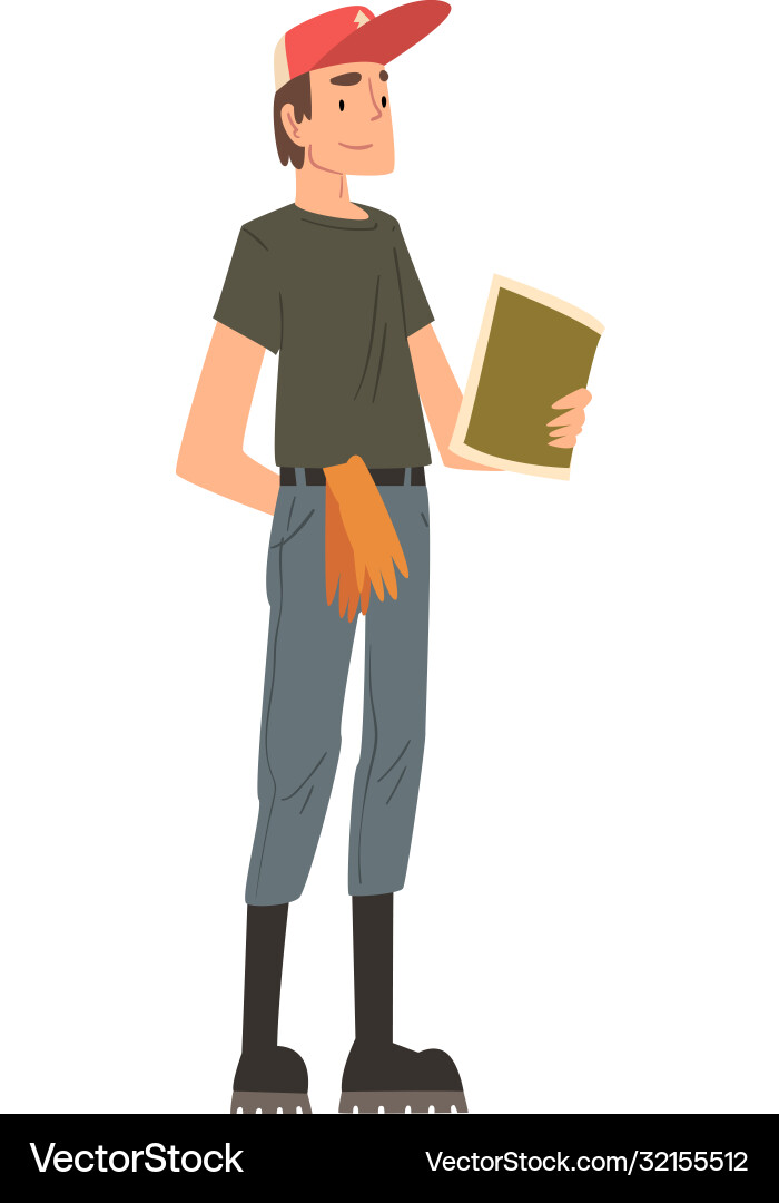 Man forest ranger working in national Vector Image