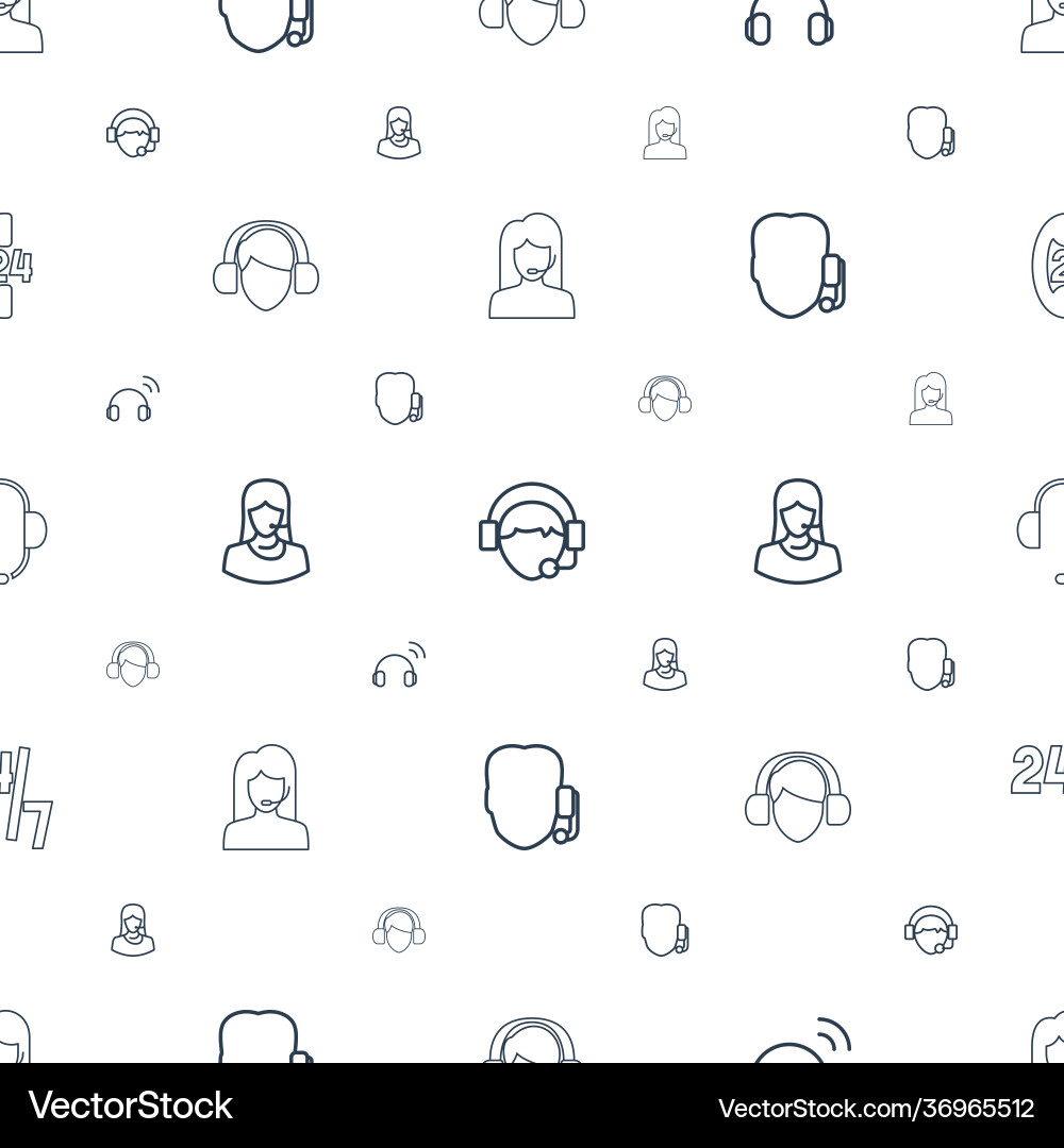 Operator icons pattern seamless white background Vector Image