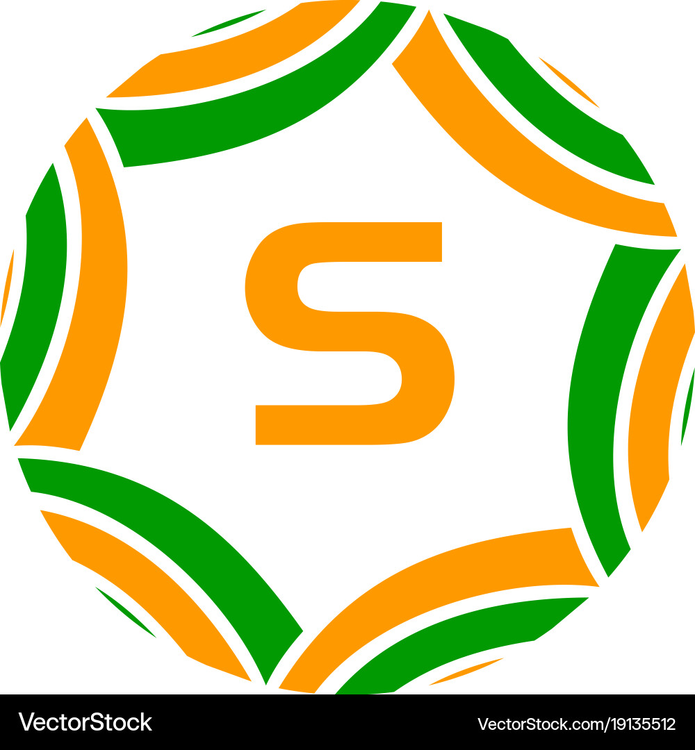 Ribbon infinite initial s Vector Image