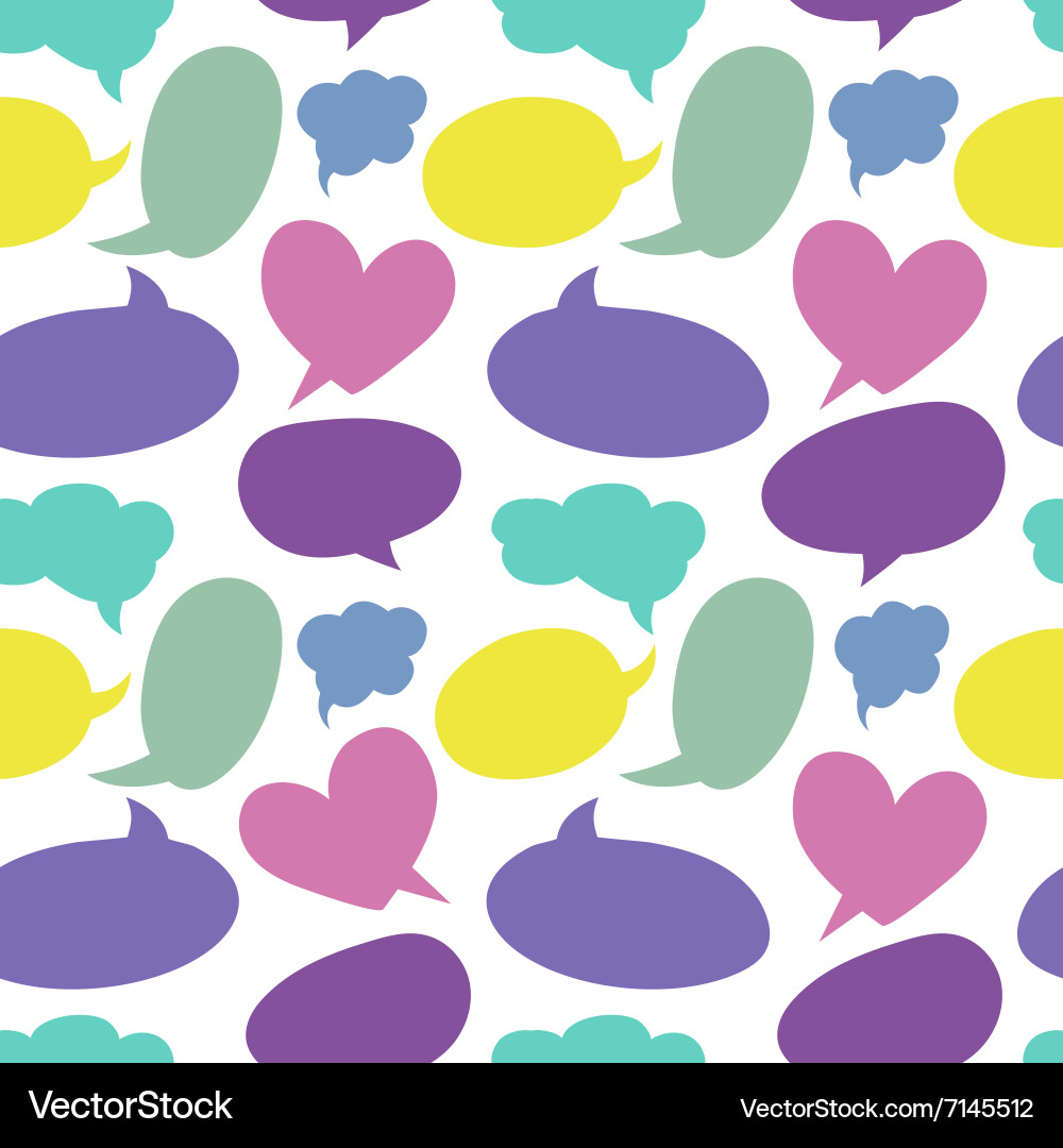 Seamless pattern with speech bubbles Vector Image