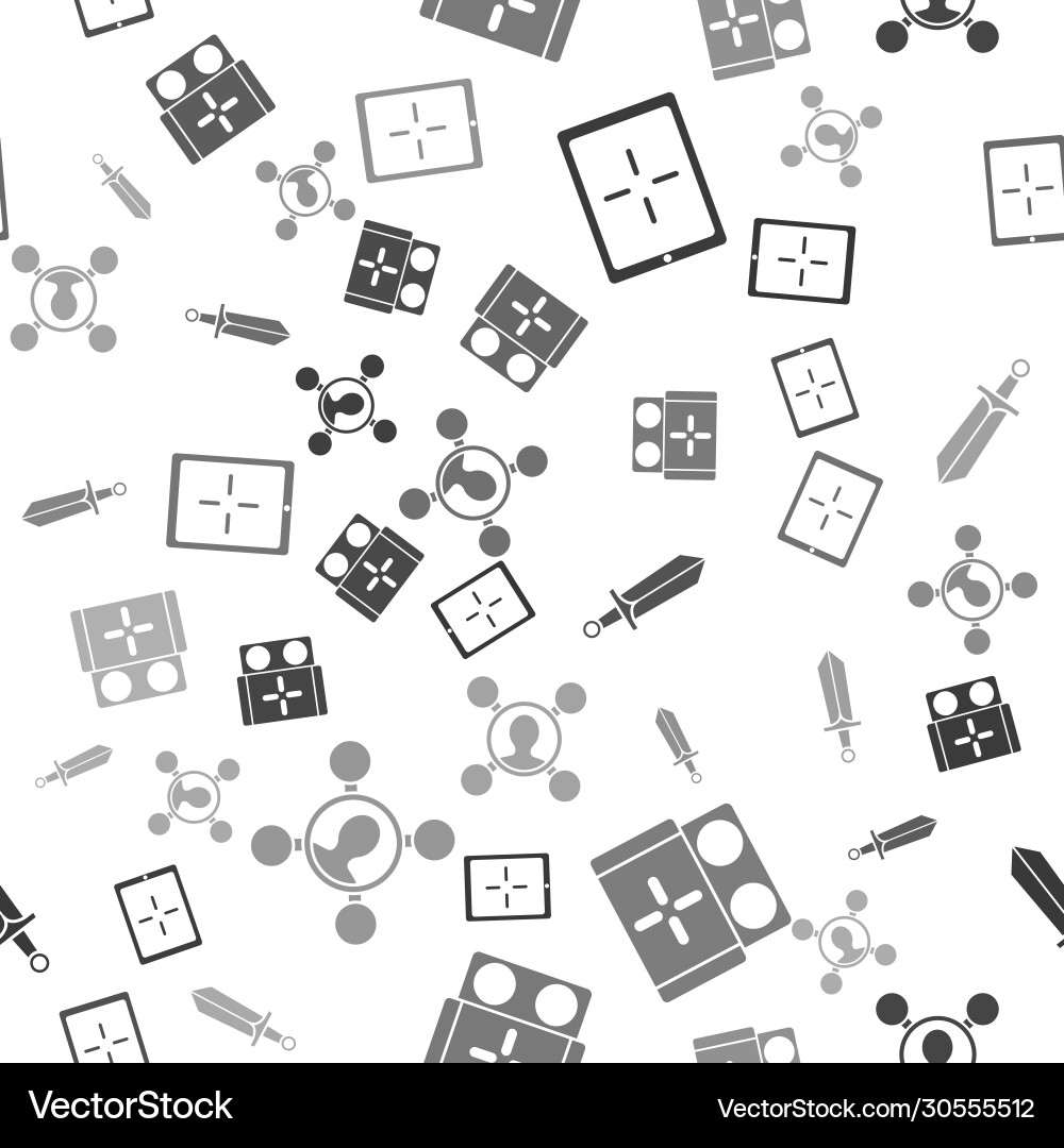 Set tablet portable video game console sword Vector Image