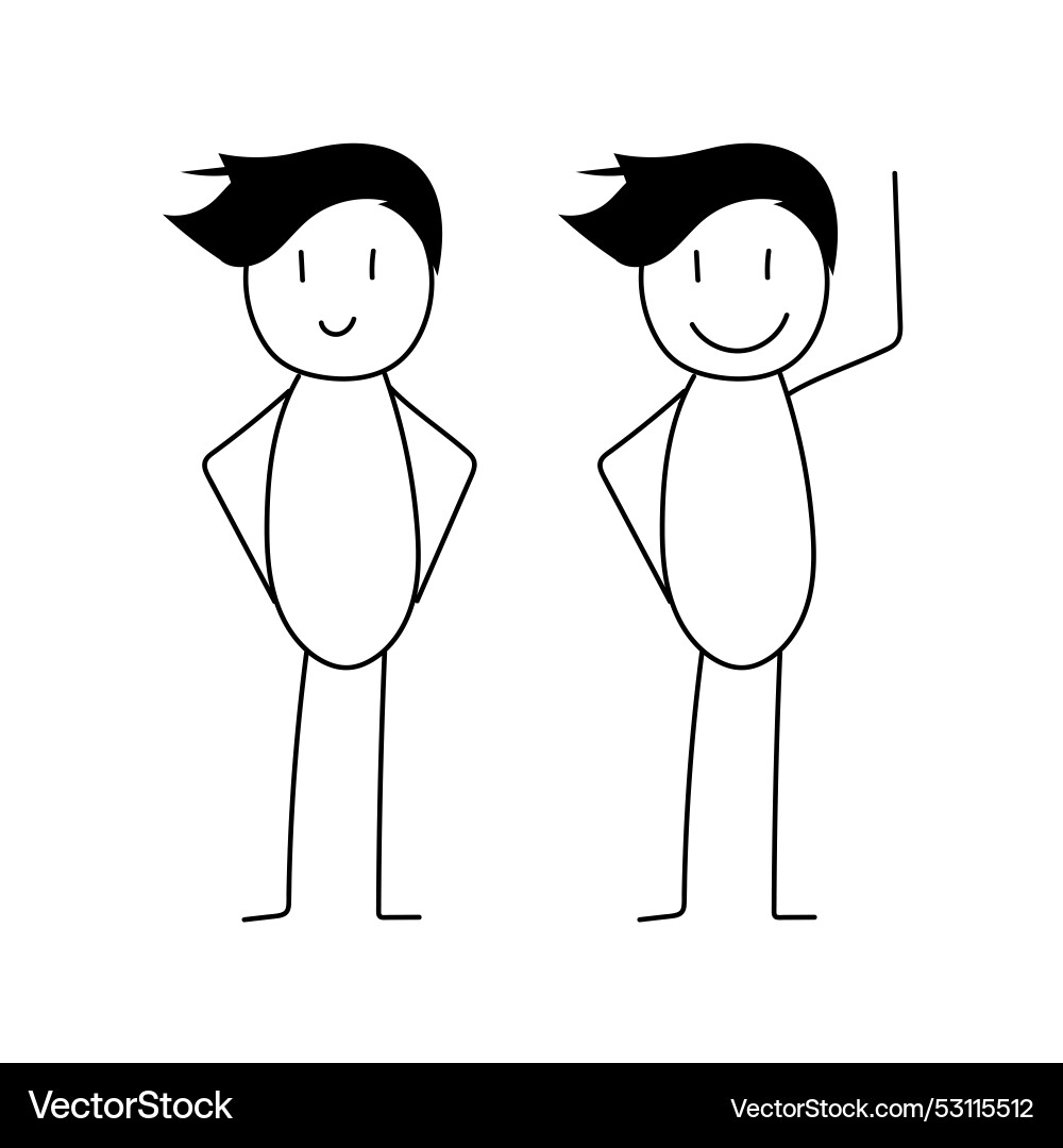 Stick figures in different pose Stick figures in different pose vector image