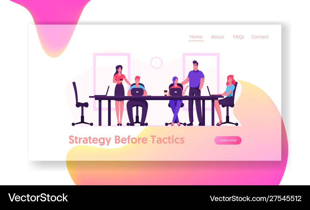 Team project development teamwork process website Vector Image
