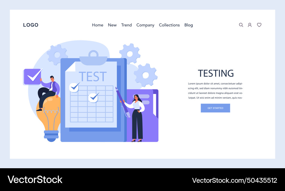 Testing phase visual professionals rigorously Testing phase visual professionals rigorously vector image