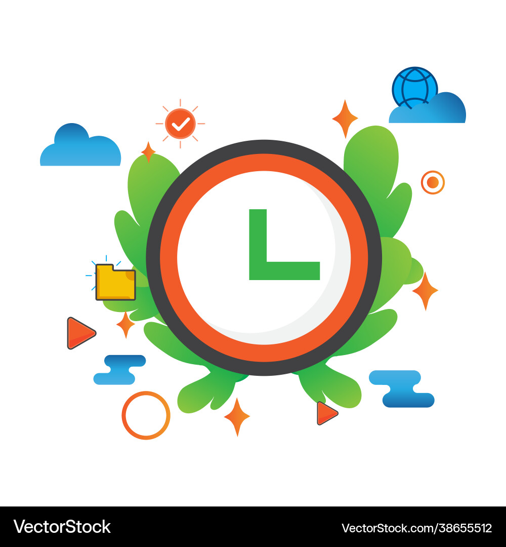 Time flat icon can use for design elementui vector image