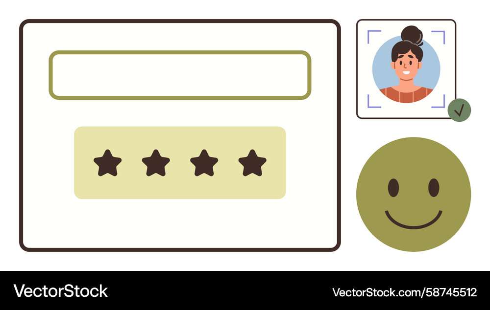 User Profile Rating & Verification Vector Image