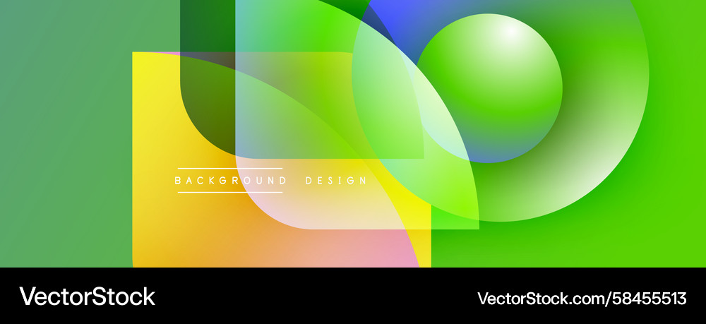 Abstract vibrant design features overlapping Abstract vibrant design features overlapping Vector Image