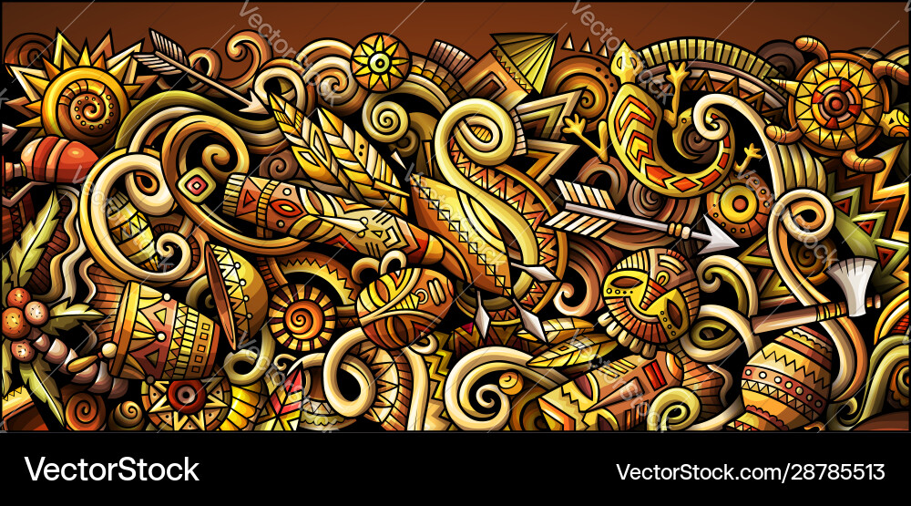 Afrika Hand gezeichnet Doodle Banner Cartoon detail Afrika Hand gezeichnet Doodle Banner Cartoon detail vektorbild