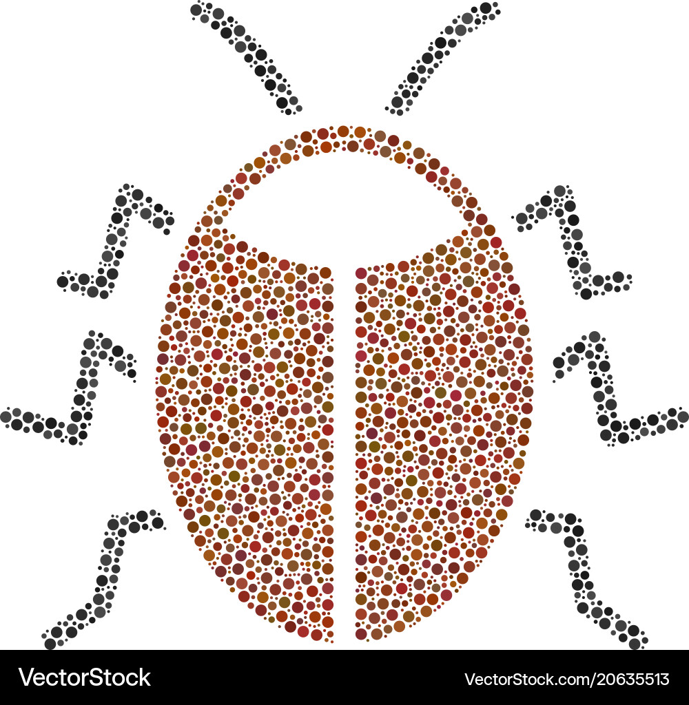 Bug composition of small circles Vector Image