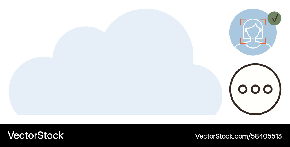 Cloud Security with Face Recognition Vector Image