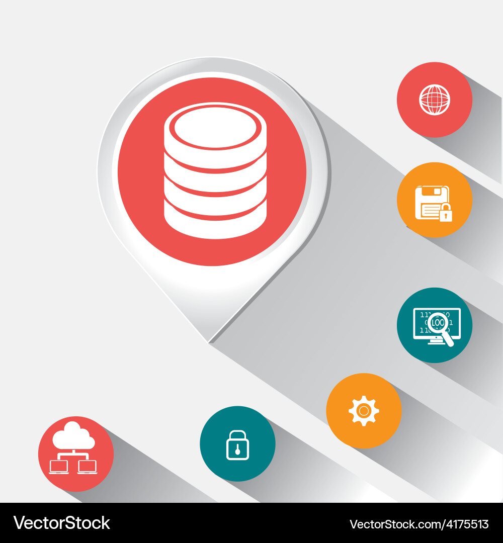 Database design Vector Image