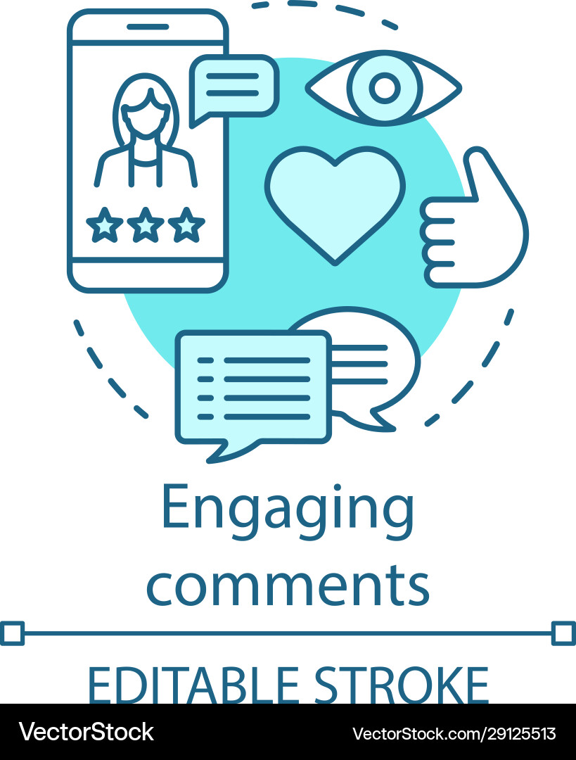 Engaging Comments Icon Vector Image