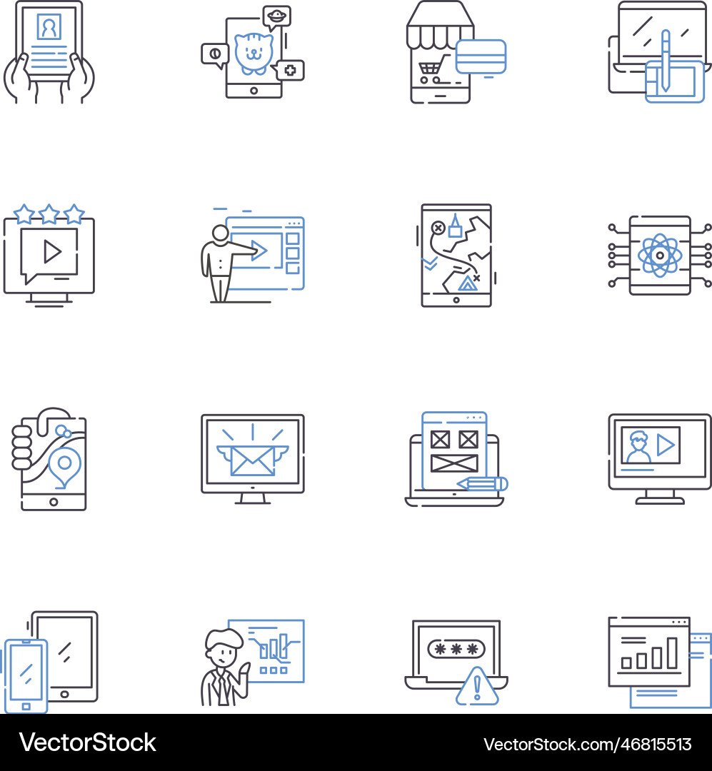 Front-End-Systemzeile Icons Sammlung html css Front-End-Systemzeile Icons Sammlung html css Vektorbild