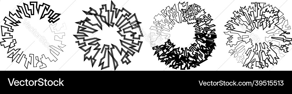 Geometric random circular element abstract Vector Image