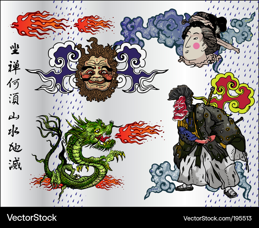 Japanese Tattoo Artwork vector image