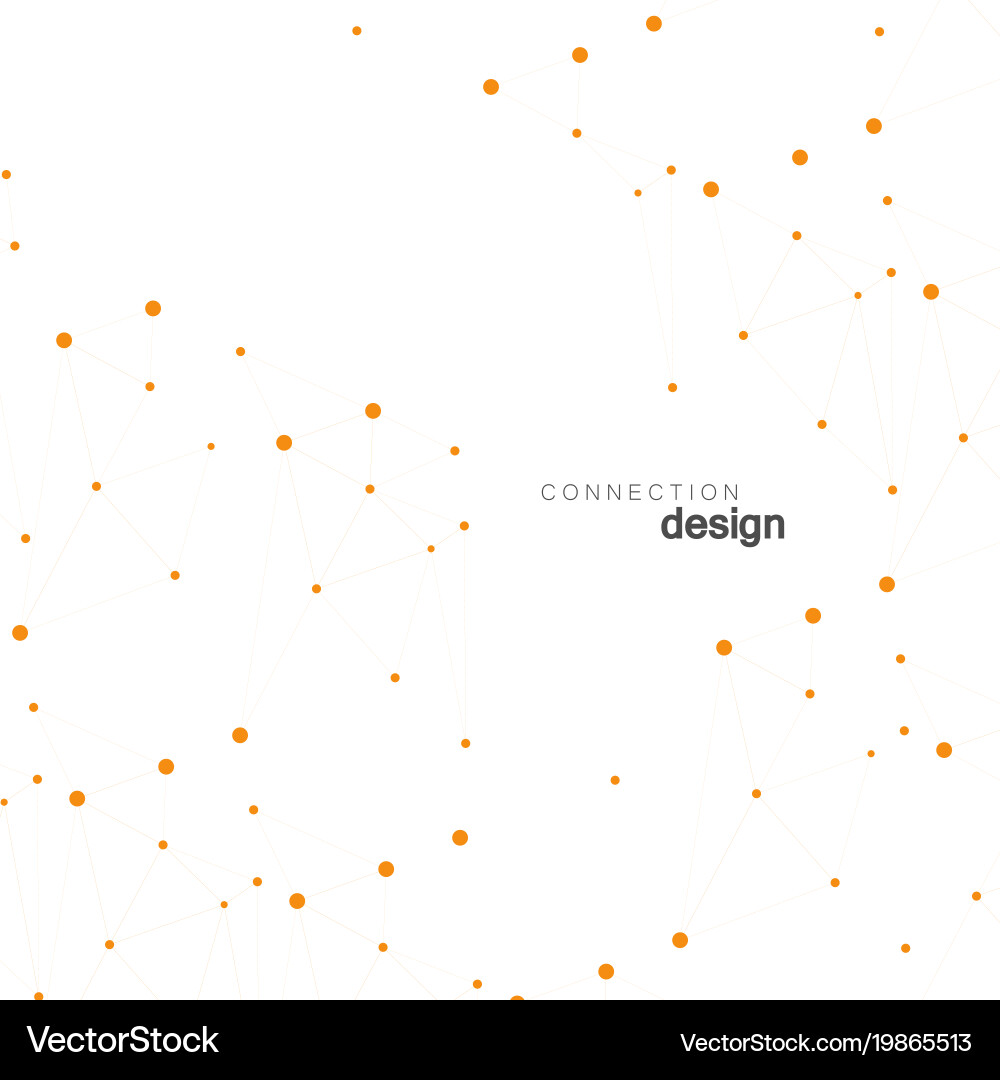 Network connection and atom design Vector Image